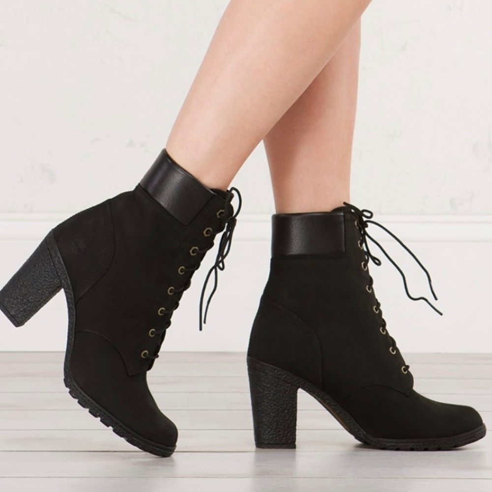 Timberland Tillson lace up high heel boots